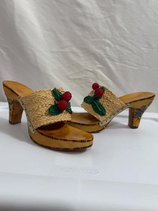 Italian Handmade Vintage Platform Sandals from 1950-60’s - Picture 3 of 8